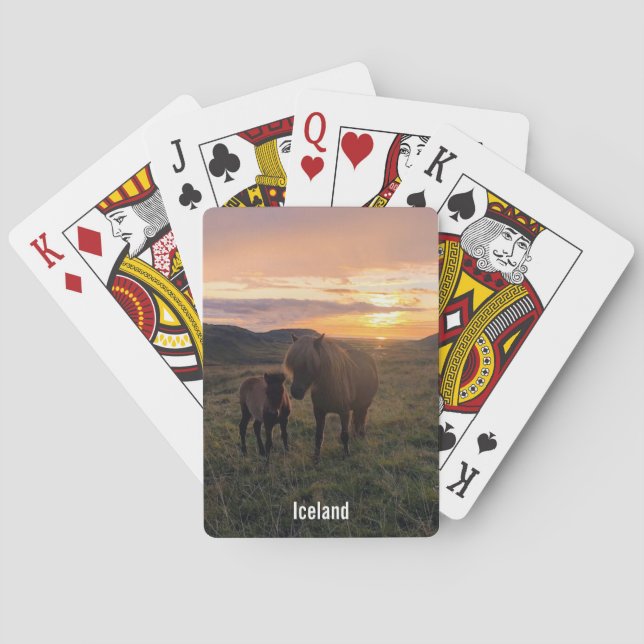 Isländische Pferde - Spielkarten (Rückseite)