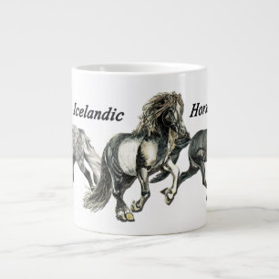 Isländische Pferde tanzen Jumbo-Tasse