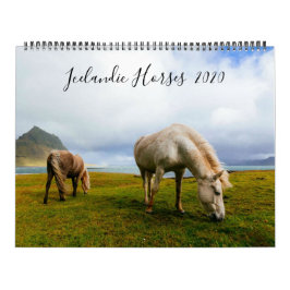Isländische Pferde Wildlife Fotografy Custom Year Kalender