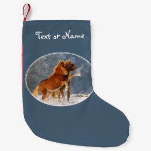 Isländische Pferdefoals-Spiel im Schnee - Personal Kleiner Weihnachtsstrumpf