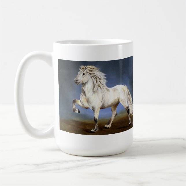 Isländische Pferdefreude Kaffeetasse (Links)