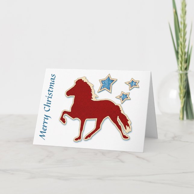 Isländische Pferdestars Frohe Weihnachten (Vorderseite)