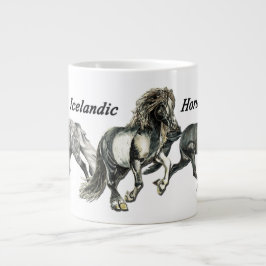Isländische Pferdetanz Jumbo-Tasse