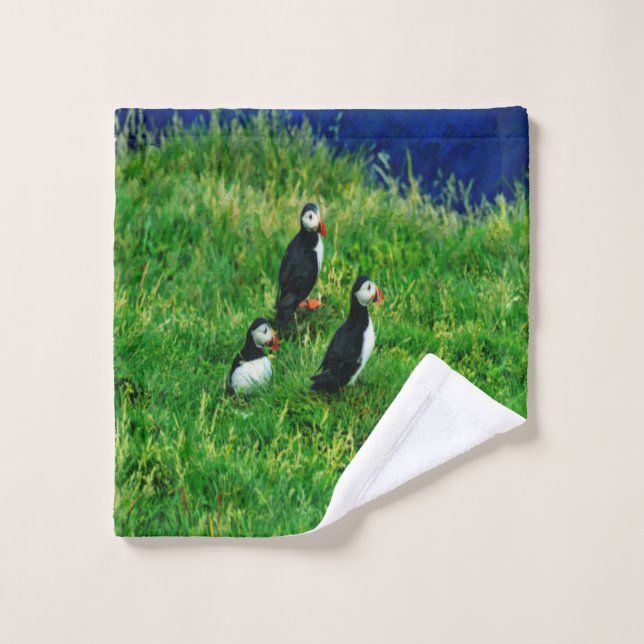 Isländische Puffen im Sommer Waschlappen (Waschlappen)