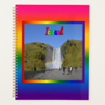 Isländische Regenbogenwasserfall