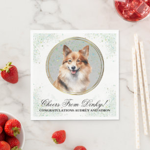 Isländische Schäferhund-Hochzeitsservietten mit Hu Serviette