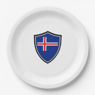 isländische Schildschild Pappteller