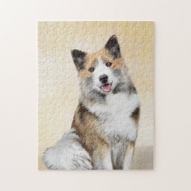 Isländische Sheepdog-Malerei - Original Dog Art (Vertikal)