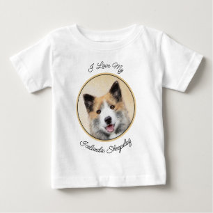 Isländische Sheepdog-Malerei - Original Dog Art Baby T-shirt