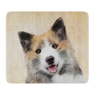 Isländische Sheepdog-Malerei - Original Dog Art Schneidebrett