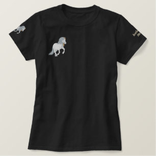 Isländische Stute Brana Besticktes T-Shirt