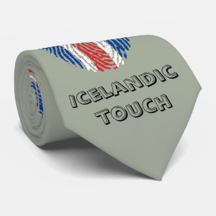 Isländische Touchfingerabdruckflagge Krawatte