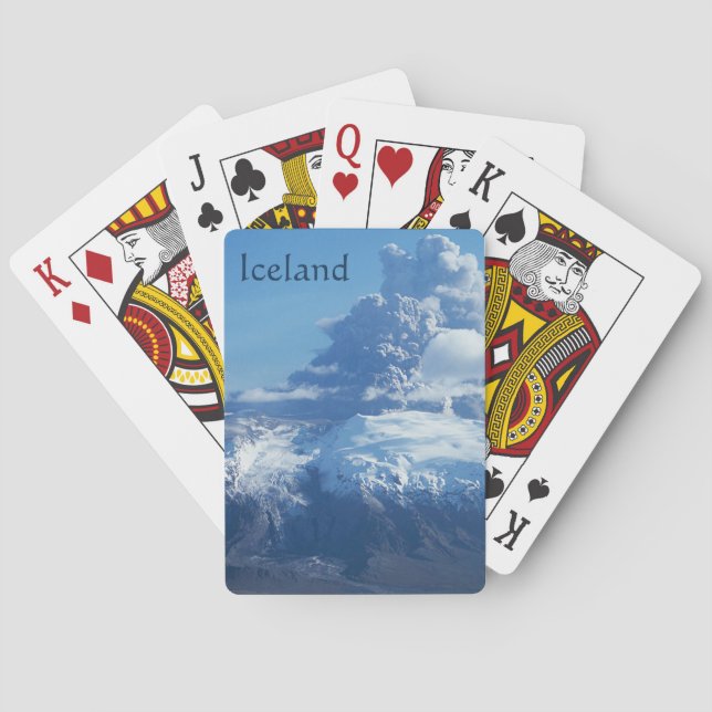 Isländische Vulkanausbruch Spielkarten (Rückseite)