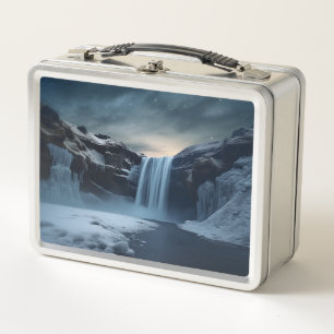 Isländische Wasserlandschaft Metall Brotdose