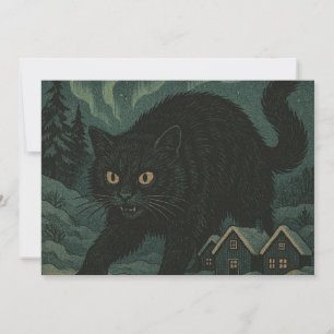 Isländische Weihnachts-Yule-Katze Dankeskarte