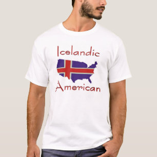 Isländischer American/USA Karten-T - Shirt