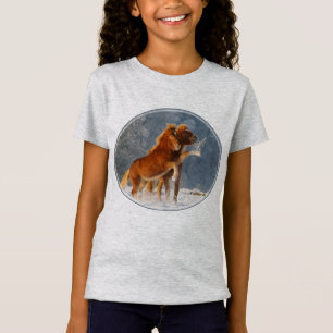Isländischer Pferdefohlen-Spiel-Schnee lustig - T-Shirt