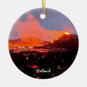 Isländischer Vulkan - Keramik Keramik Ornament