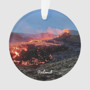 Isländischer Vulkan - Keramik Ornament