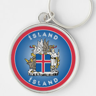 Isländisches Erbe-Emblem Schlüsselanhänger