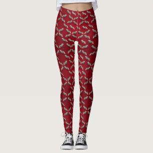 Isländisches Pferd Astra in Rot Leggings