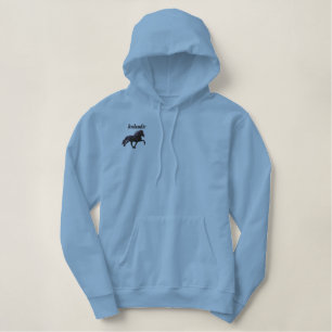 Isländisches Pferd Bestickter Hoodie