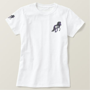 Isländisches Pferd Brana Besticktes T-Shirt