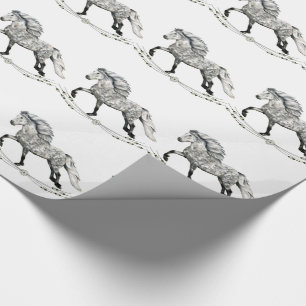 Isländisches Pferd Gra Geschenkpapier