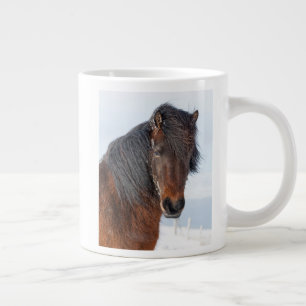 Isländisches Pferd Kopfaufnahme Jumbo-Tasse