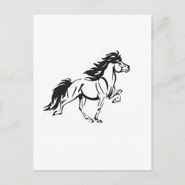 Isländisches Pferd Postkarte (Vorderseite)