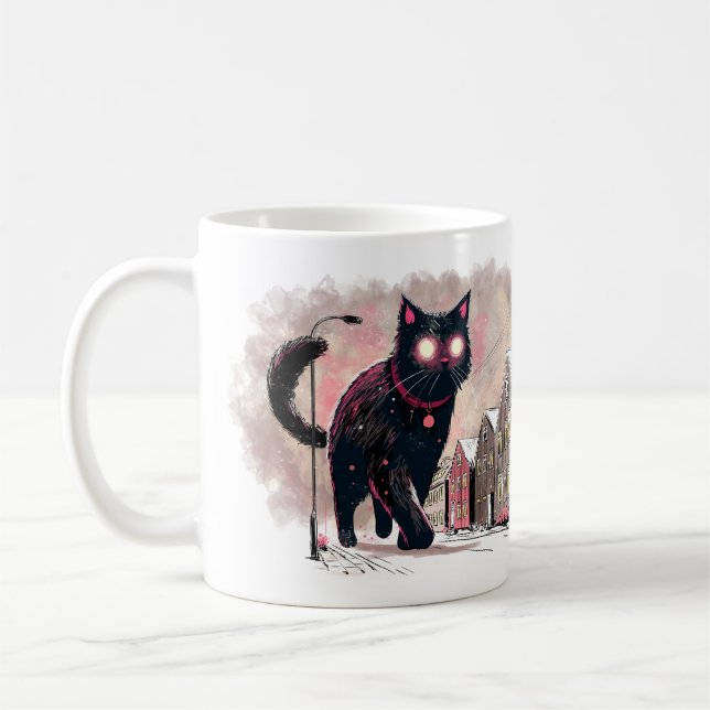Isländisches Weihnachtsgebäck Cat Kaffeetasse (Links)