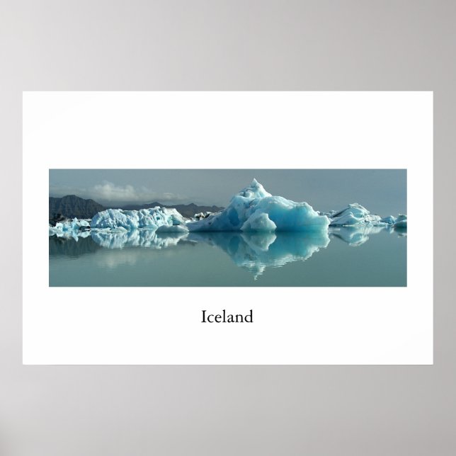Islands Glacier Lake Poster (Vorne)