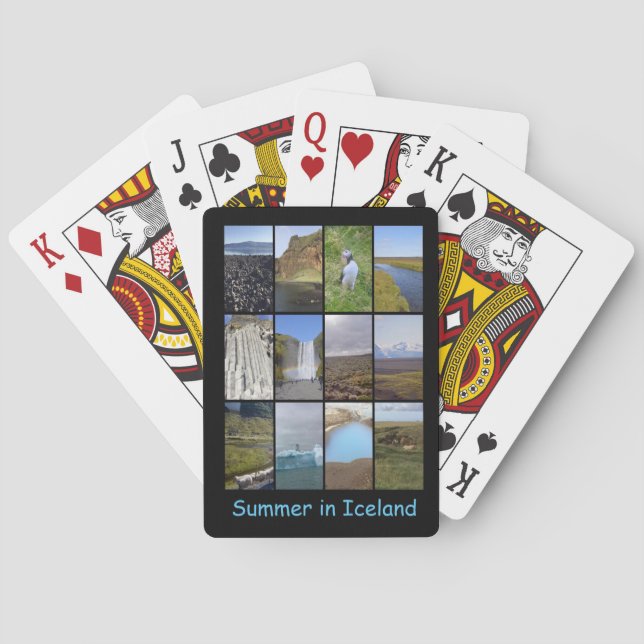 Islands Sommerlandschaft Spielkarten (Rückseite)