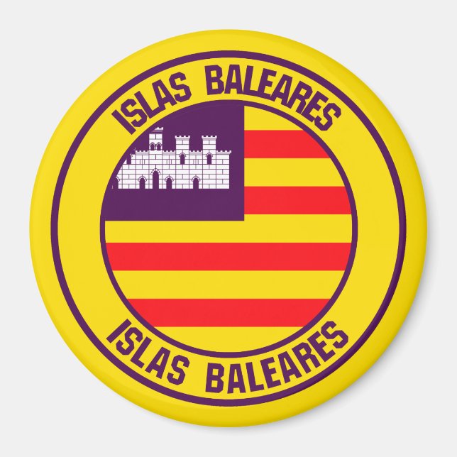 Islas Baleares RundEmblem Magnet (Vorne)