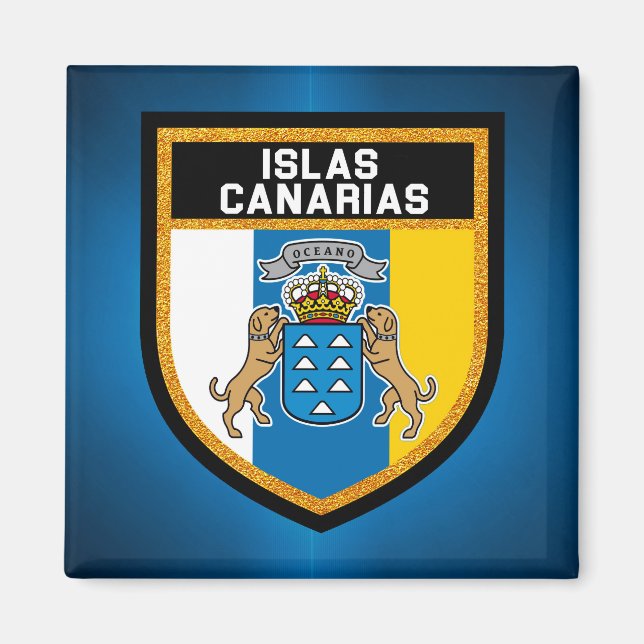 Islas Canarias-Flagge Magnet (Vorne)