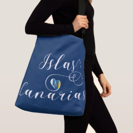 Islas Canarias, Kanarische Inseln Fahne Herz Tragetaschen Mit Langen Trägern