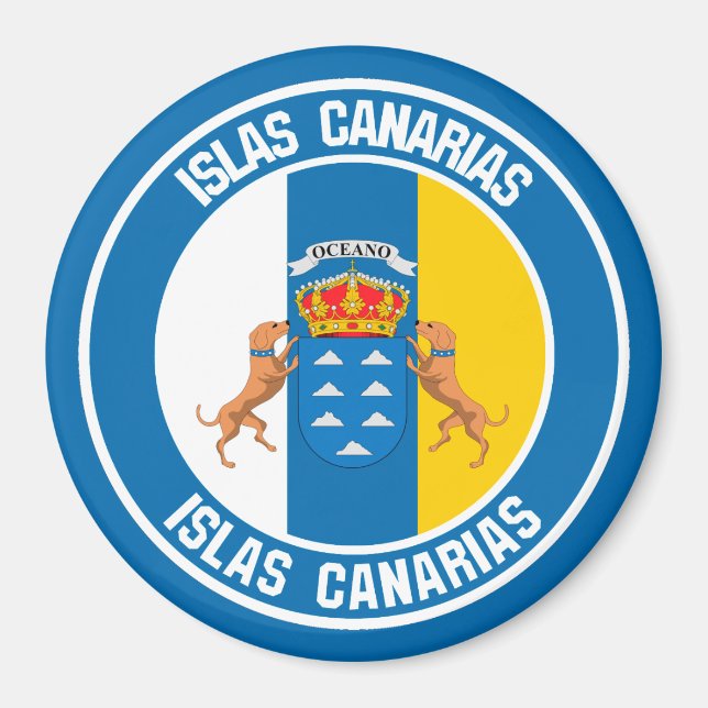 Islas Canarias RundEmblem Magnet (Vorne)