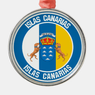 Islas Canarias RundEmblem Ornament Aus Metall