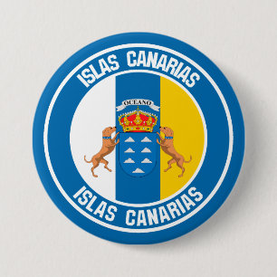 Islas Canarias rundes Emblem Button