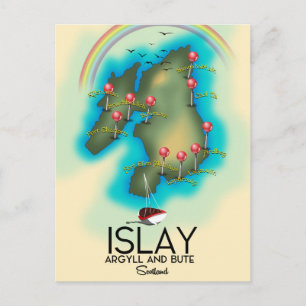 Islay, Innere Hebriden, Schottland Karte Reise Kun