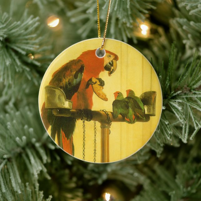 Islay, Tilco, a Macaw and Love Birds by Landseer Keramikornament (Baum)