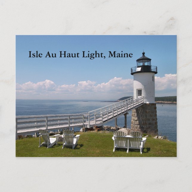 Isle Au Haut Light, Maine Carte postale (Devant)