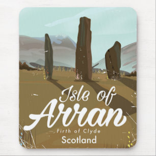 Isle of Arran Vintage Reiseplakat Mousepad