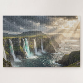 Isle of Legends Coastal Waterfall Jigsaw Puzzle