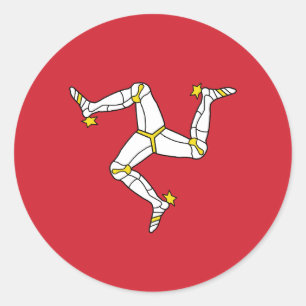 Isle of Man Flag Classic Round Sticker