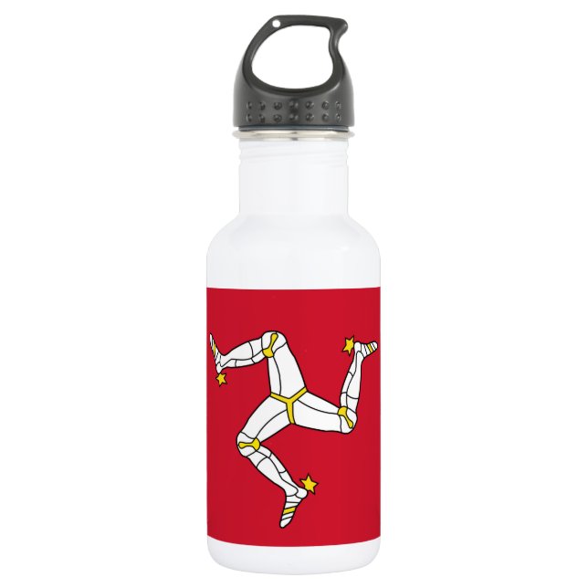 Isle of Man Flag Liberty Flasche Edelstahlflasche (Vorderseite)