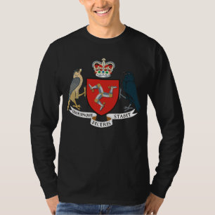 Isle of Man Flag Manx Emblem Brattagh Vannin Long T-Shirt