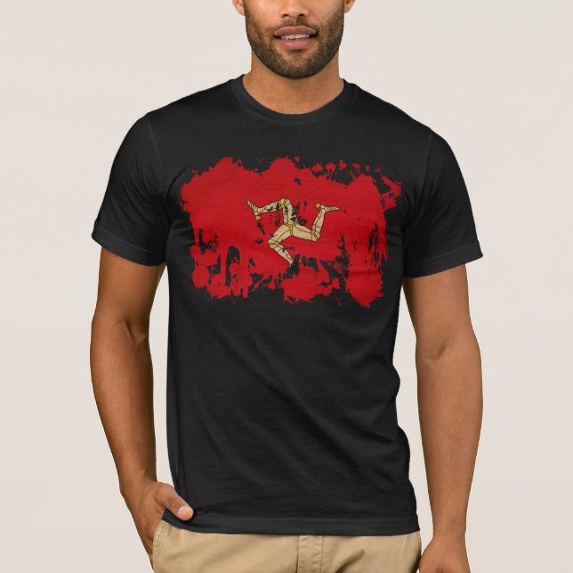 Isle of Man-Flagge T-Shirt (Vorderseite)