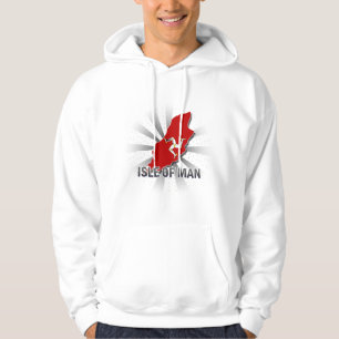 Isle of Man-Flaggen-Karte 2,0 Hoodie