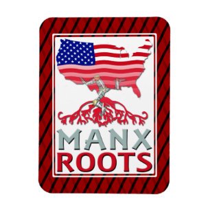 Isle of Man Manx American Magnet